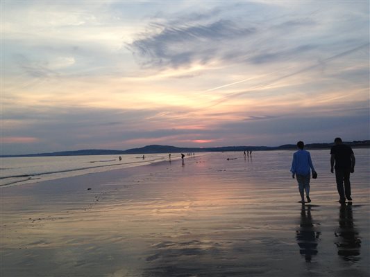 Walking on Aberavon beach